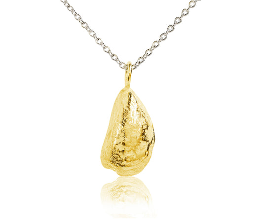 Die kleine Miesmuschel aus Glücksburg in Gold für den Hals