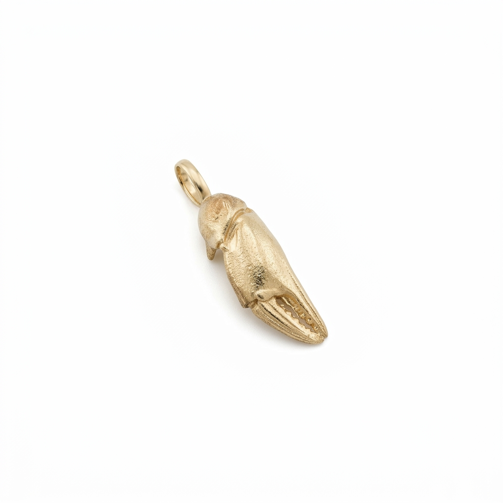 Die Krebsschere aus Holnis M für den Hals in Gold