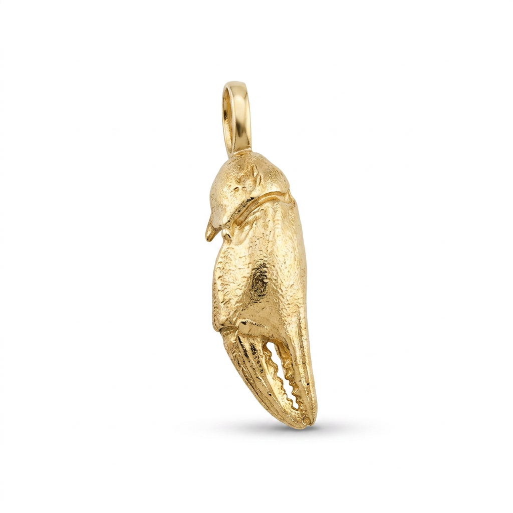 Die Krebsschere aus Holnis L für den Hals in Gold als Anhänger