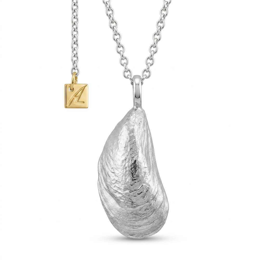 Die Miesmuschel aus Glücksburg XL für den Hals in Silber