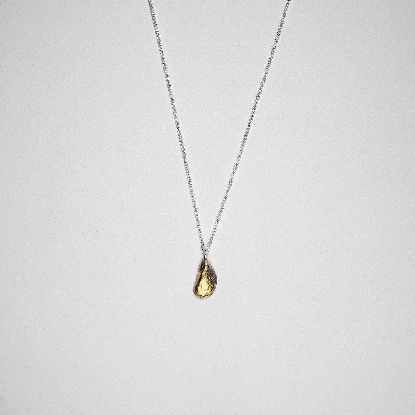 Die kleine Miesmuschel aus Glücksburg in Gold für den Hals