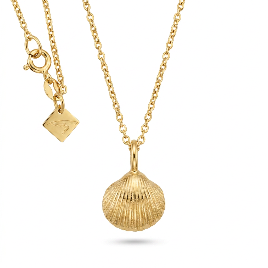 Die Herzmuschel aus Wassersleben M für den Hals in Gold