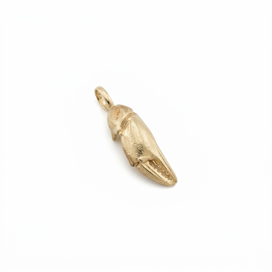 Die Krebsschere aus Holnis M für den Hals in Gold