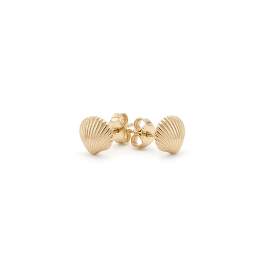 Die Herzmuschel aus Wassersleben XS für das Ohr in Gold